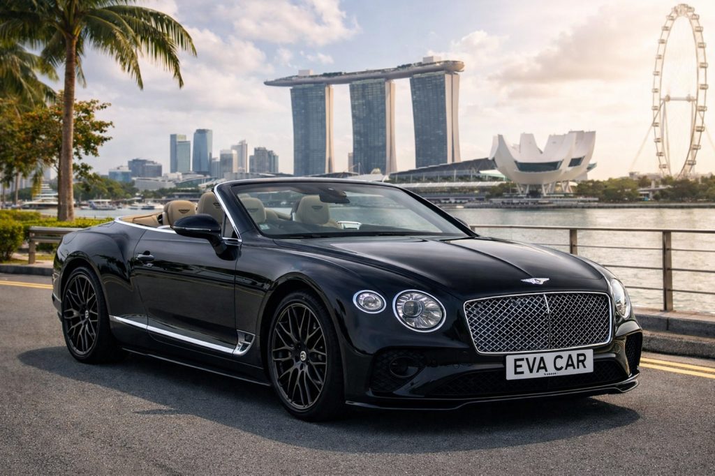 Bentley Continental GT convertible car rental Singapore for wedding and luxury event use